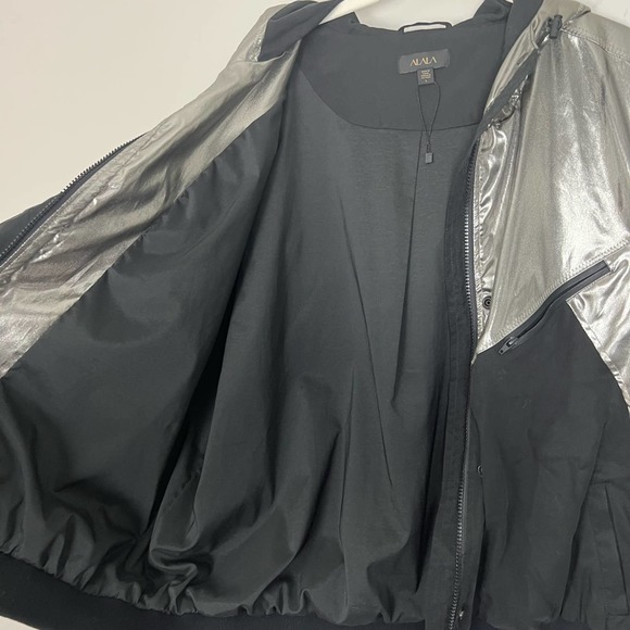 Alala Daze Jacket in Platinum Sz L Revolve Shopbop Lightweight Lined Hooded - Picture 7 of 12